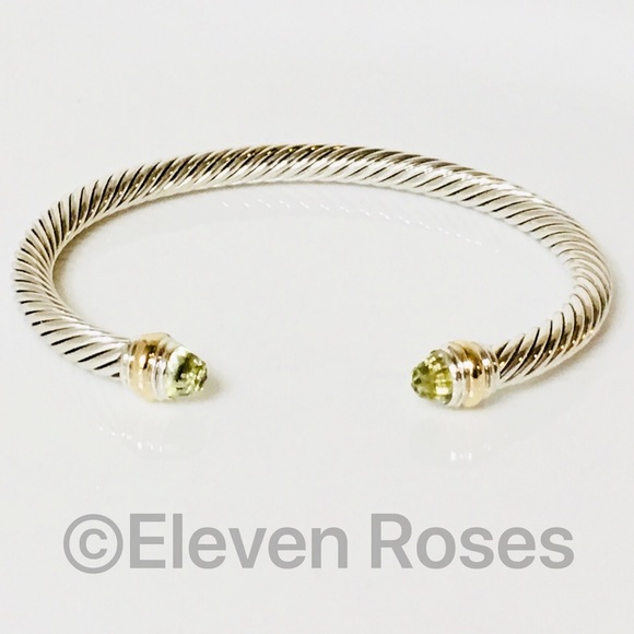 David Yurman Lemon Citrine Cable Cuff Bracelet - Picture 8 of 8
